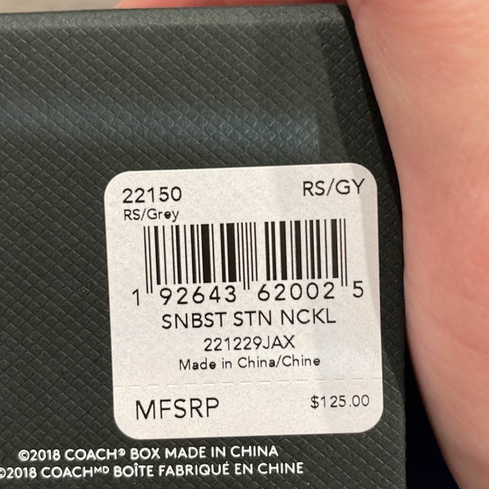 NWT COACH rose gold pearl necklace - Picture 5 of 5